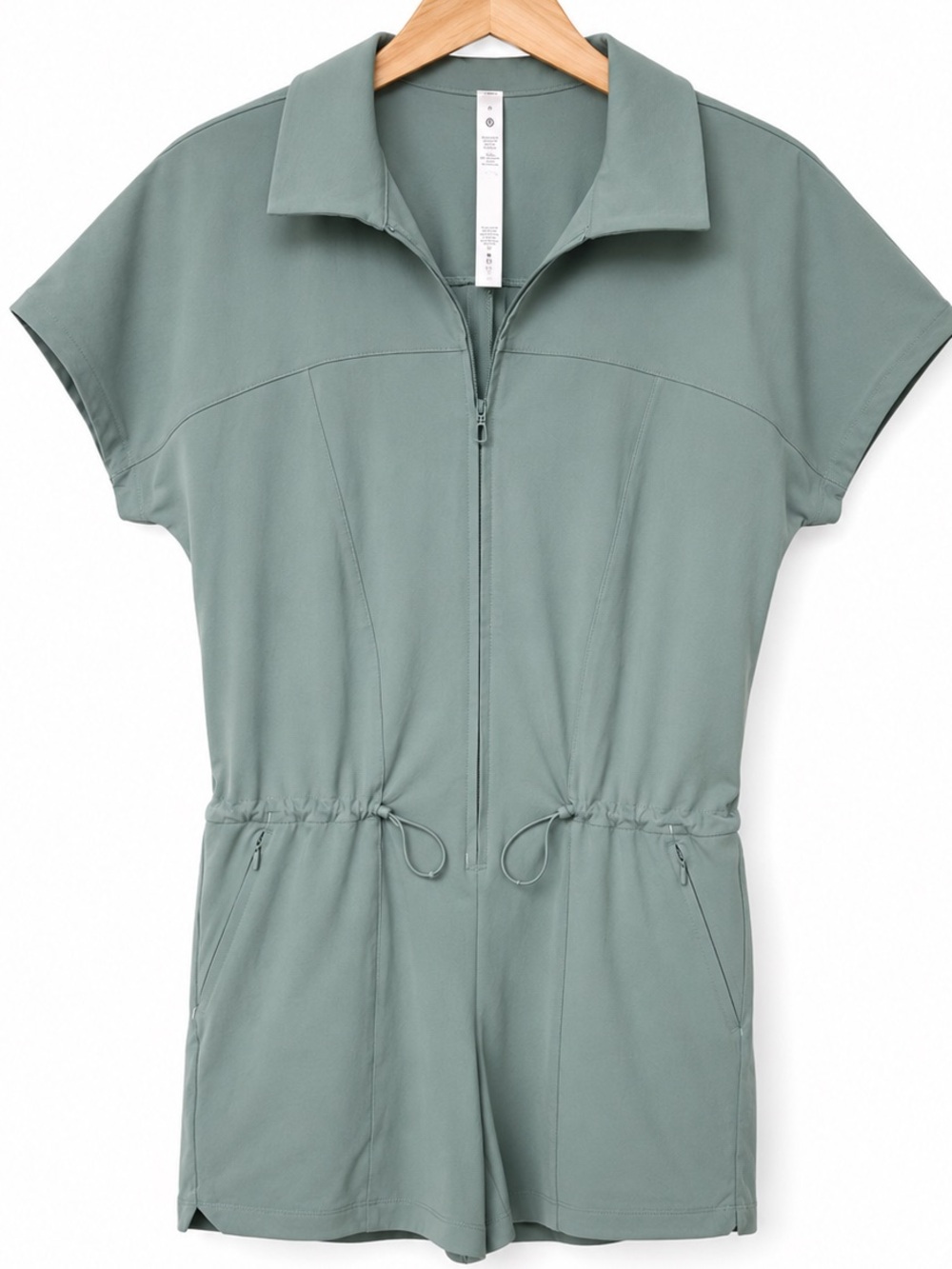 Lululemon Stretch Rib Pocketed Romper Tidewater Teal Size 6